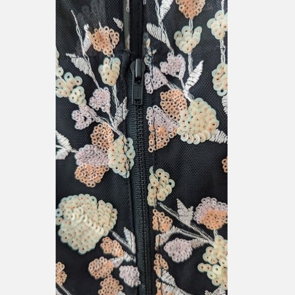 Self-Portrait Black and Cream Floral Maxi Dress - Picture 7 of 14